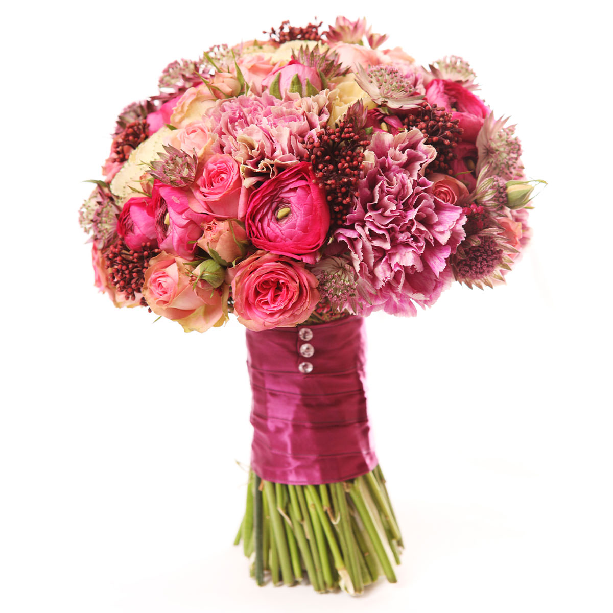 Свадебные букеты невесты из ранункулюсов